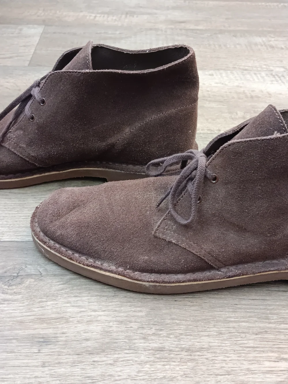 Clarks Bushacre 2 Brown Suede Lace Up Ankle Chukka Boots Men's Size 11
